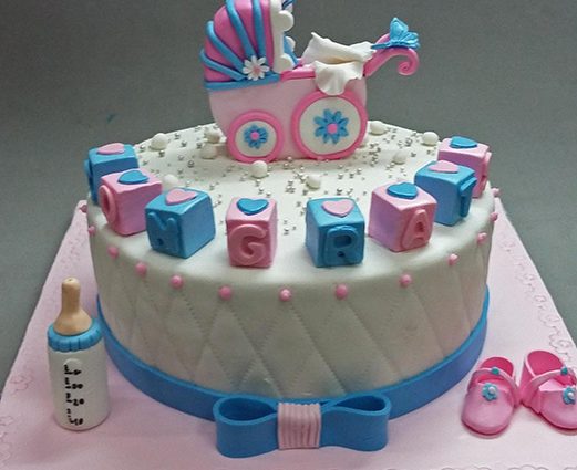 Order Baby Shower Fondant Theme Cake Online Price Rs2600  FlowerAura
